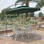 Restaurant Polyester 3.5m*3.5m Brushed Outdoor Umbrella Aluminium Frame