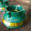 Mn18Cr2 cone crusher attachment parts concave and mantle apply to Telsmith Cone Crusher Wear Parts