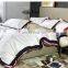 Hotel Luxury Satin duvet cotton Bed Sheet Bedding Comforter Set Green Stripe bed set