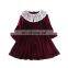 children's girls red black lace dress