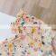 Baby Lapel Romper Summer Dress 2020 New Baby Girl Floral Bag Fart Dress Newborn Short-sleeved Romper
