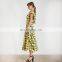 TWOTWINSTYLE Sleeveless Asymmetrical High Waist Ruffles Plaid Midi Dresses Female