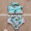 2019 new toddler bathing suit 2 pcs set coconut full print kids summer swimsuit girls swimwear