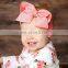 Girls Nylon Headband with Ribbon bow Baby Solid Stretchedable Headwear for 0-6T 18Colors