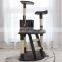 High Quality Cat Wooden Scratch Climbing Tree Tower Toy Luxury Short Plush Cat Tree