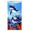 Cheapest 2021 Creative Soft Blue Stripe And Dolphin Pattern Printed Reactive Print Microfiber Cotton Beach Towel