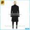 Casual black winter double breasted women military wool long coats