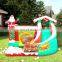 Christmas Inflatable Bouncer House With Air Blower And Jumping Castle With Slide