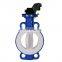 Bundor Class150 DN100 full PTFE lined wafer type butterfly valve price