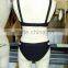 New Fashion 2016 Sey 2 Piece Bikinis Set Black Bandage Swimsuit Women's Fashion Bathing Suit Swimwear