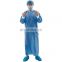 Hot Sale Waterproof Surgical Gown 45gsm  Non Woven Blue Unisex Hospital Uniform