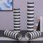 Black And White Stripe Cylinder Brush Pot Nordic Style Ceramic Vase Storage Canister Decoration