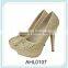 8 years of manufacture new coming lady platform crystal dress high heel shoes