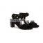 new design high stacked heel sandals shoes ladies beautiful block stacked heel edges  women sandals