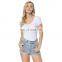 Custom brand 100% cotton bottoming shirt ladies short-sleeved t-shirt spring and summer round neck slim top