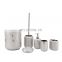 Beautiful Silver Color with Decal Ceramic bathroom accessories 6pcs bathroom accessories