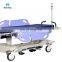 China Factory In Stock Height adjustable Hospital Use Patient transfer stretcher Trolley With IV Pole And Castors