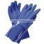 Oilfield Cotton Lined Black Sandy PVC Dipped Work Gloves Chemical Resistant