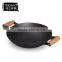 FDA approved high Quality Chinese double handle cast iron wok/pan