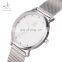 SHENGKE Full Sliver Women Wrist Watches K0049L Girls Mesh Band Watch Ultra Ladies Handwatch Bracelet Watch