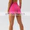 Fashion Fitness Gym Sports Casual Hot Shorts High Waist Biker Shorts Built In Bra Short Sleeve Crop Top Yoga Suit Set For Women