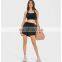 New Adjustable High Support Sports Bra And Casual Gym Shorts 2 Pcs Fitness Yoga Set Women Workout Training Activewear Clothing