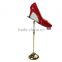 Fashional Metal Titanium Gold Shoe Display Stand Shoe Display Holder