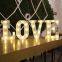 Love Heart LED 3D Lamp Décoration intérieure Sign Lumières de nuit Marquee Décoration de mariage et de fête Cadeau Lumières de lettres LED 3D Romantiques