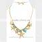 Sea Life Themed Jewelry Multi-Starfish and Shell Turquoise Charm Necklace