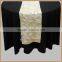 TR003C high quality red satin rosette table runner for round tables