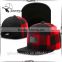 Red black grid wool snapback hat for men women adult sports hip hop outdoor sun baseball cap