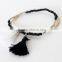 beads stretch bracelet with cord tassel