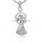 Prayer Elegant Angle Pendant Stainless Steel Silver Diamond Urn Ash Necklace Fashion Memorial Cremation Jewelry for Women