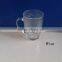 2015 400ml rose embossment frosted glass cup with handle SLCc20