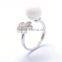 2016 Ceramic Jewellery Attractive Silver 925 Bead Flower Zircon Ring Sizes