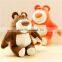 cute plush sitting gray bear toy