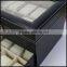 Spot wholesale PU leather transparent skylight double layer drawer 20 watches show sales of storage boes custom