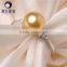 8mm golden/white color high luster akoya latest pearl ring design