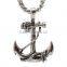 Navy style titanium stainless steel anchor pendant