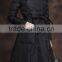 2015 Ladies high quality fashion popular knee long down feathere hooded jacket