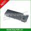 Black top panel mount stainless steel keyboard with trackball and function keys