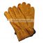 Brasive resistance cowhide split brown leather driving gloves