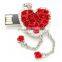 hot sale gift for valentine's day custom usb flash memory, 64gb usb flash drive for girls