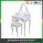 Antique Style Shabby Chic Dressing Table With Vanity Mirror & Stool