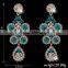 stainless steel jewelry 2016 zircon stud earrings earrings woman fashion earring