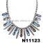 glitter crystal fashion statement crystal necklace