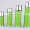 Double wall stainless steel vacuum flask with PU sleeve wrapped on the flask body