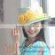 Summer Ladies Green Straw Hats With Sinamay Yellow Flowers