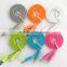 Candy-colored Flat Noodle Type Lightning To USB Cable For iPhone5/iPhone6/iPhone6 plus with LED light