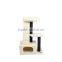 Hot sale! Lamskin Cat tree indoor scratching Condo with black post